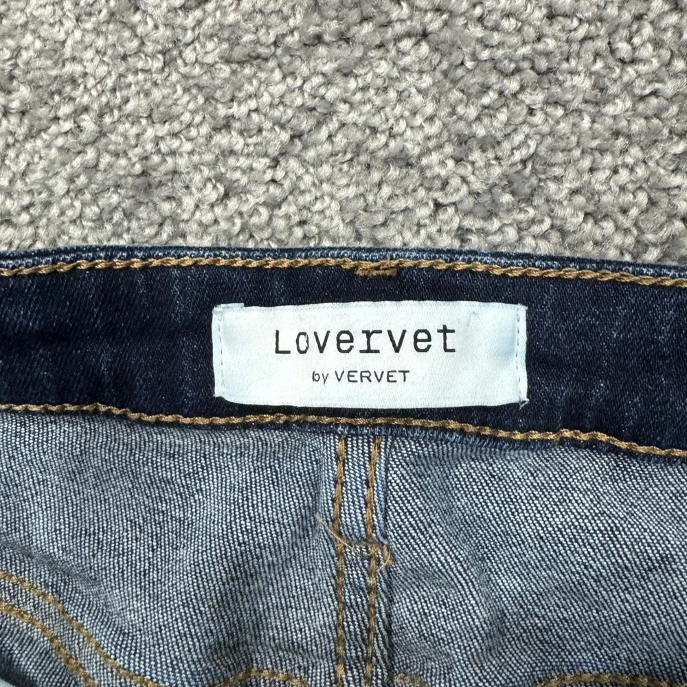 Lovervet Vervet Jeans Womens 29/9 Blue Slim Straight Stretch Dark Wash Preppy - Picture 6 of 7